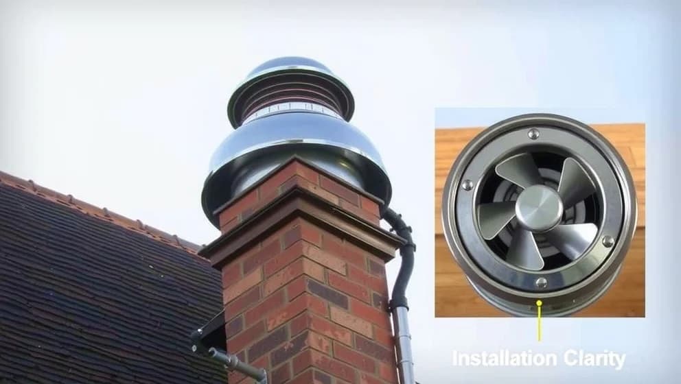 Rökgasfläkt murad skorsten