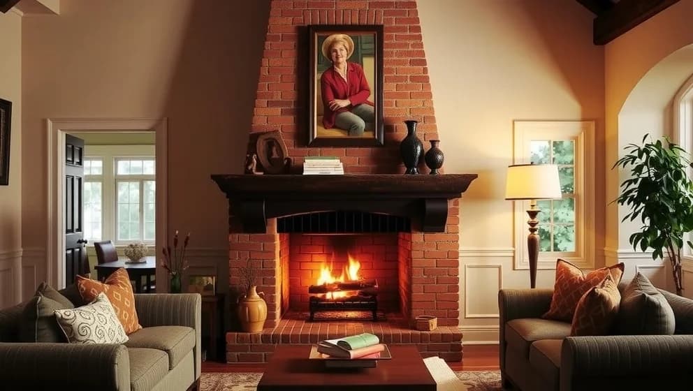 Braskamin med skorsten väcker hemmet till liv