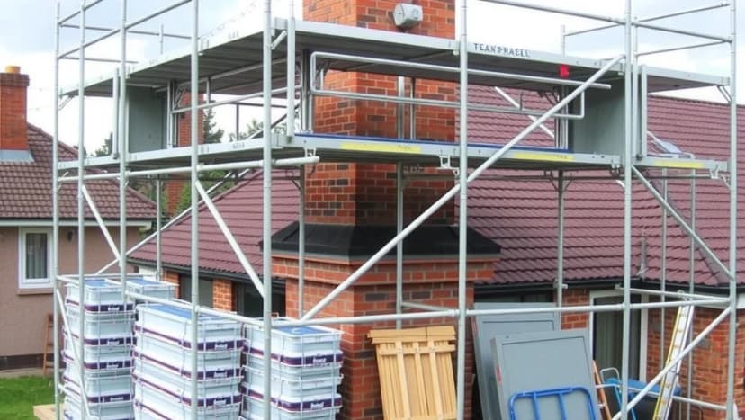 Bygga ställning runt skorsten på rätt sätt