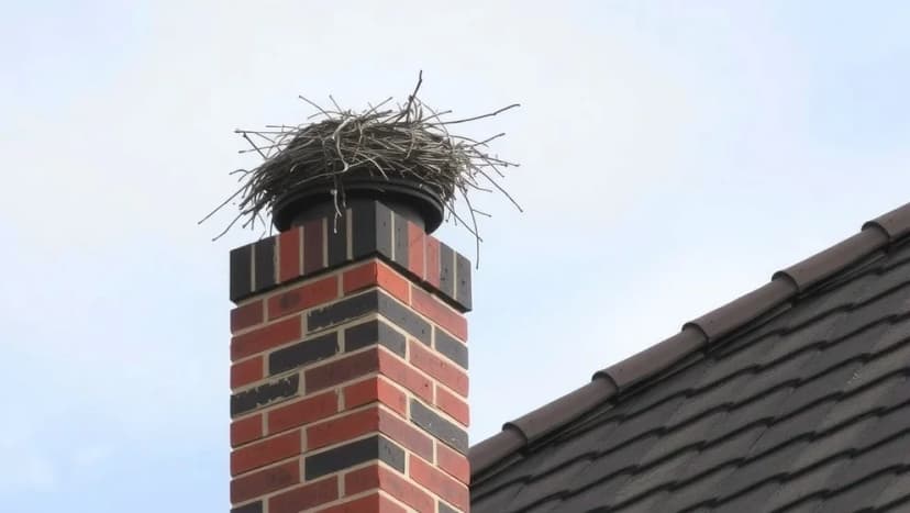 Fågelbo i skorsten Anticimex