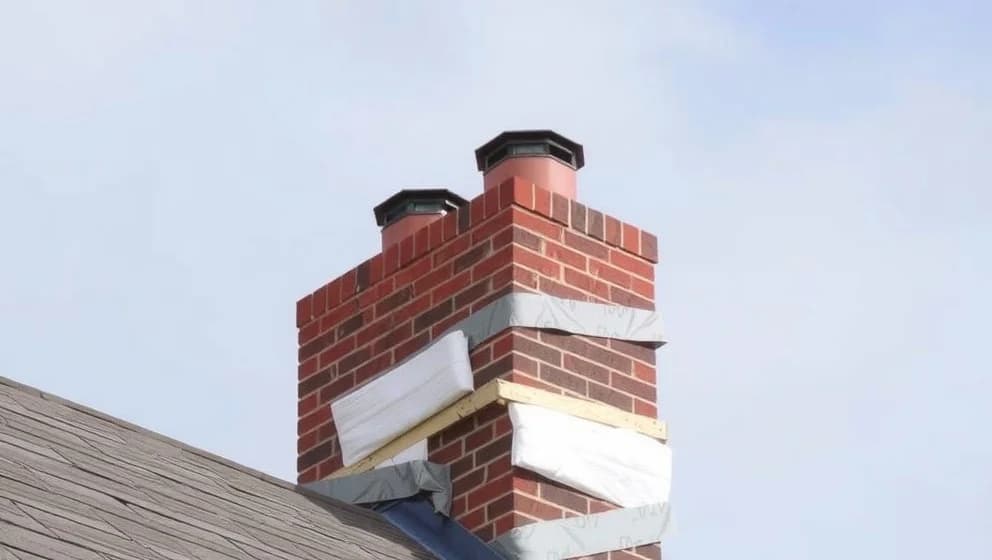 Isolering runt skorsten sparar värme