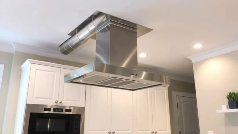 Köksfläkt skorsten vägen ut ur köket