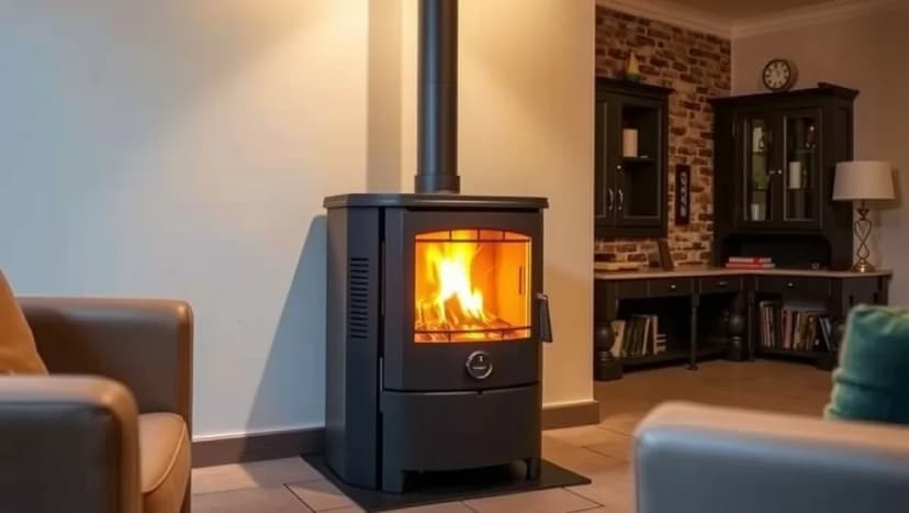 Pelletskamin med skorsten passar ditt hem