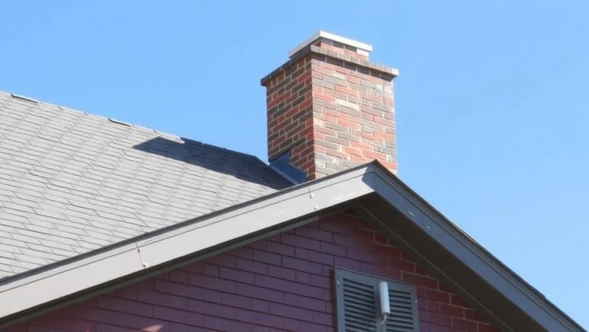 Skorsten över nock skyddar ditt tak