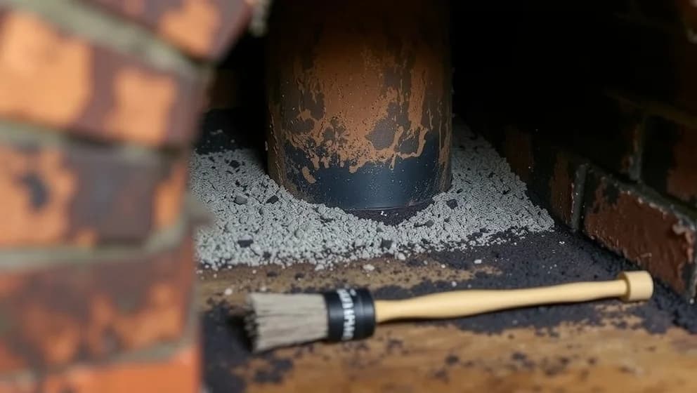 Tjära i skorsten skadas av brand