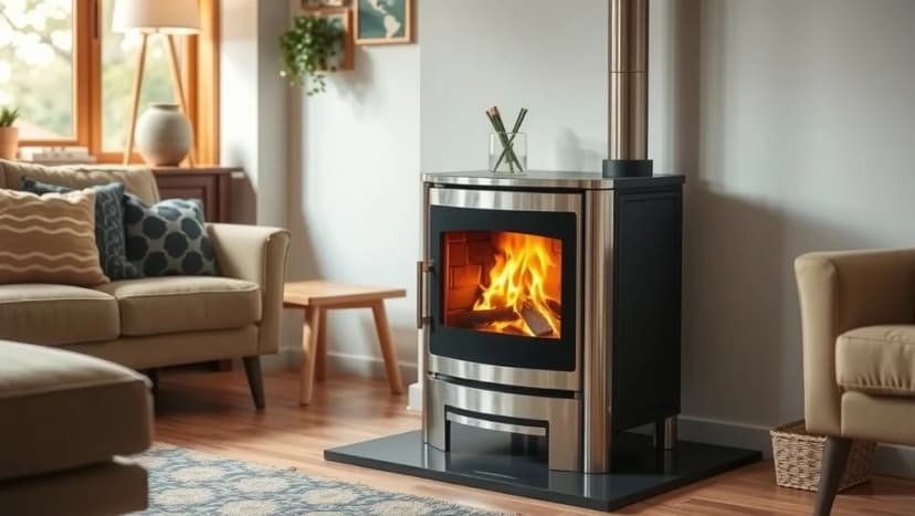 Vedeldad kamin utan skorsten fungerar verkligen